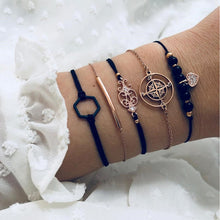 Load image into Gallery viewer, Gold color Moon Leaf Crystal Bracelet